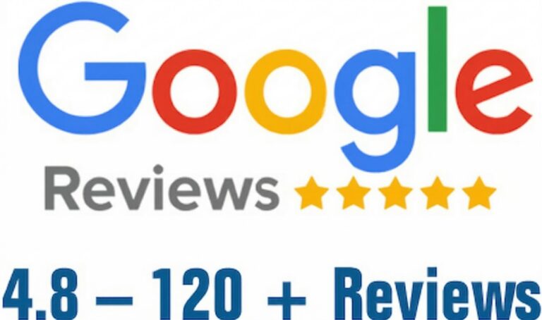 Badge showing google reviews